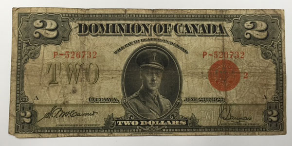 Photo 7 1923 canada two dollar bill