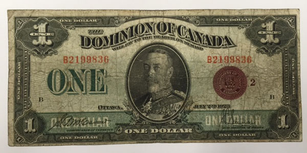 photo 6 1923 canada one dollar bill